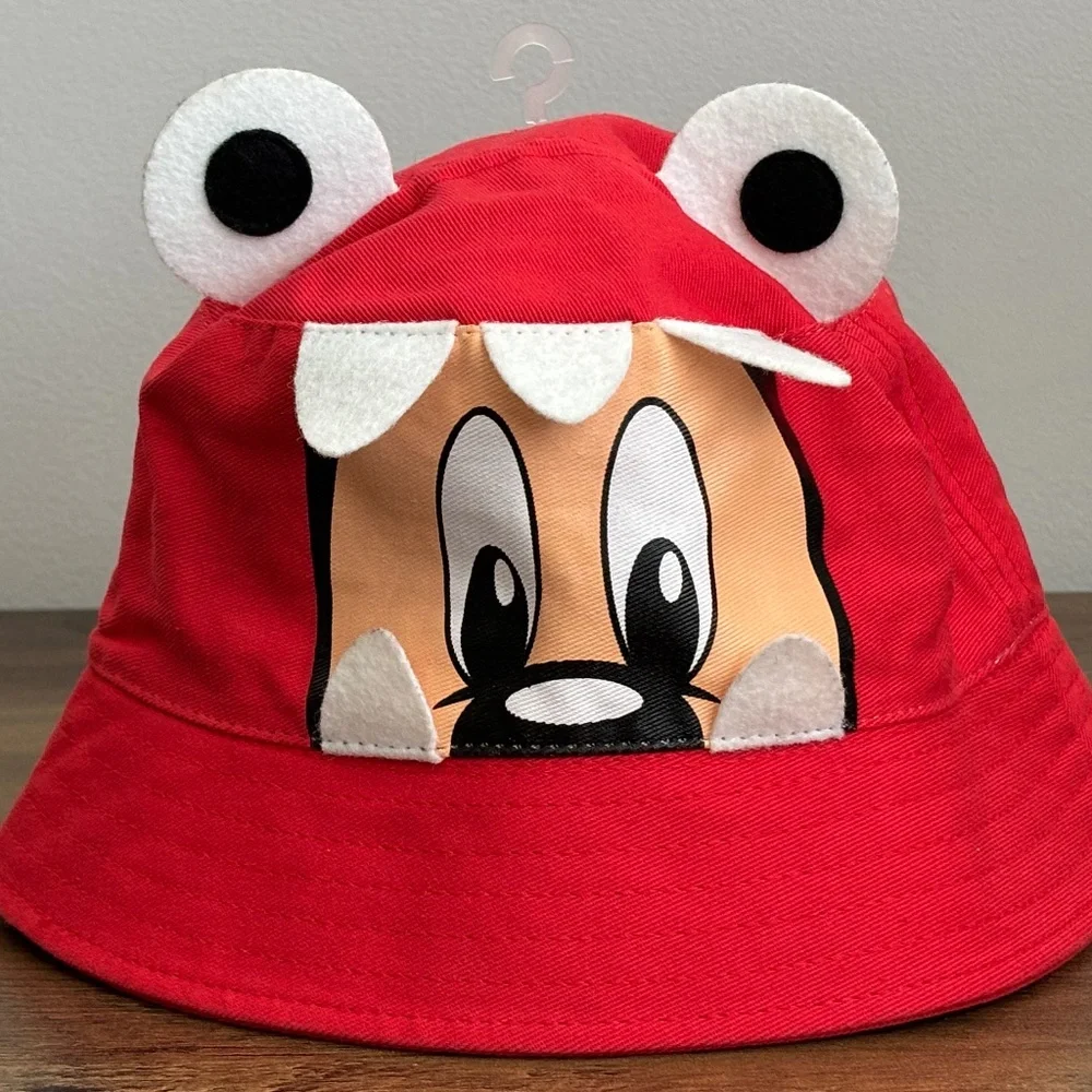 DISNEY PARKS Authentic Original Youth MICKEY MOUSE Red Bucket Hat Cap NEW
